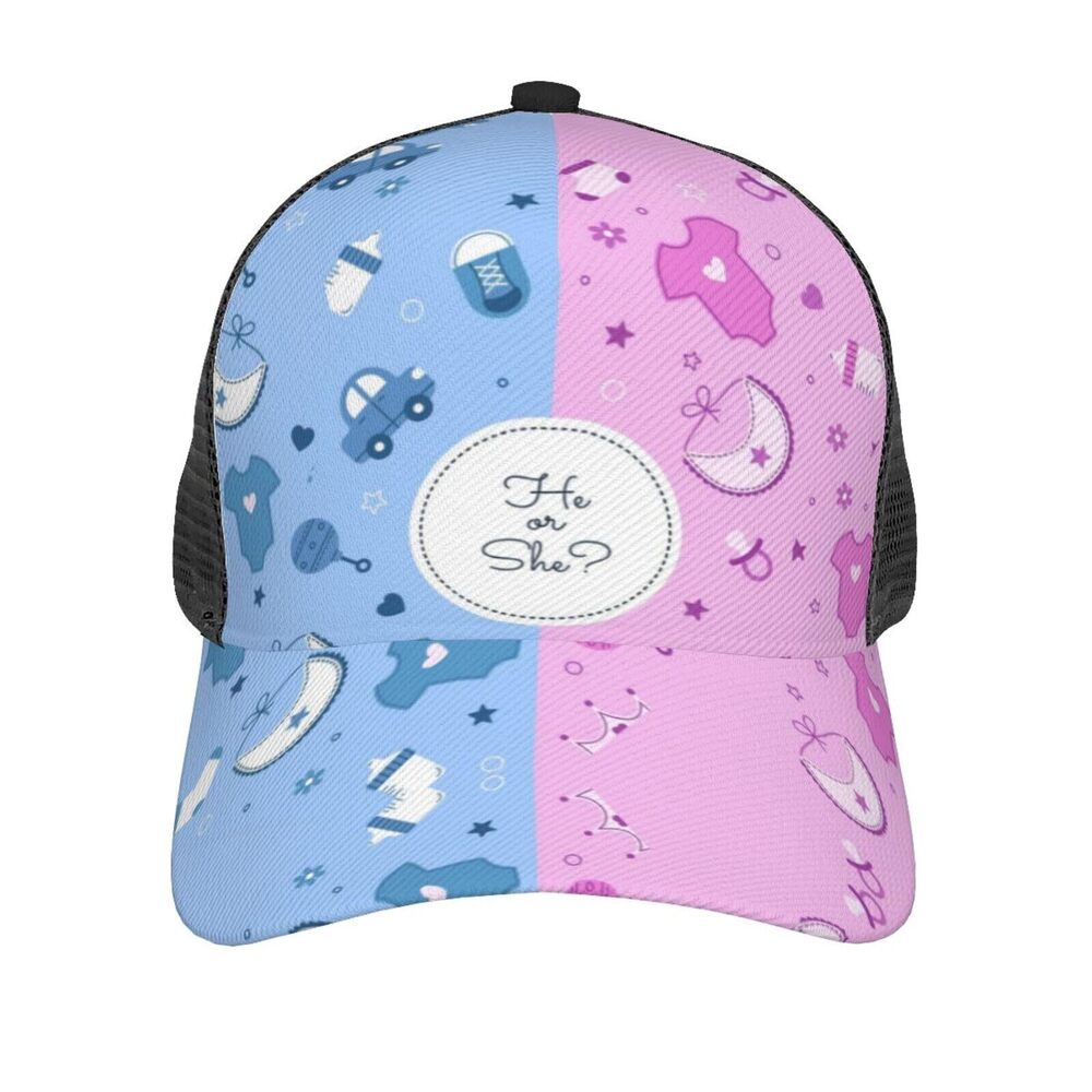 1328 Gender Reveal Party Decorations,Baby Shower Trucker Adjustable hat,Boy